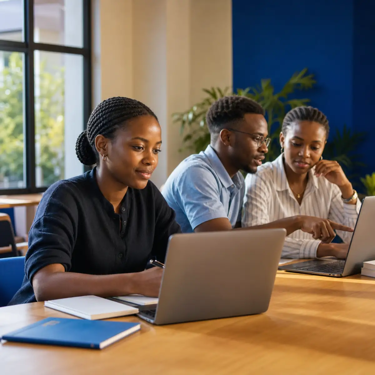 Learners studying together on Twige, a Coursera-style course platform